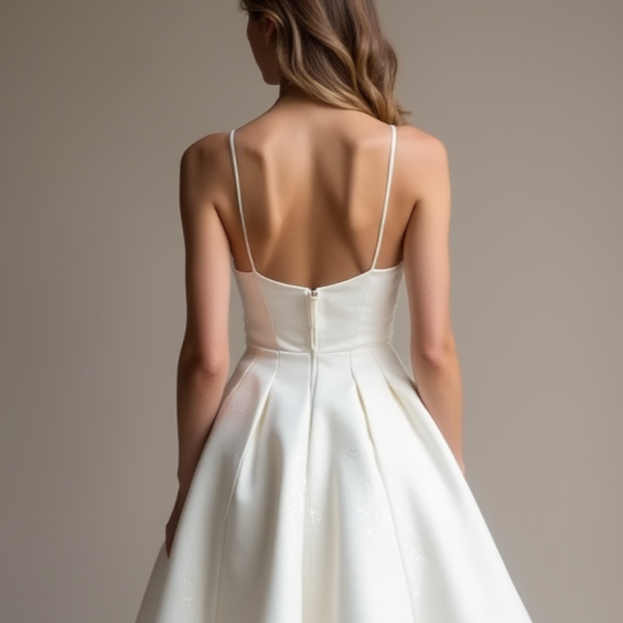 Stunning White Mini Short Wedding Dress with a Halter Neckline for a Stylish and Trendy Look