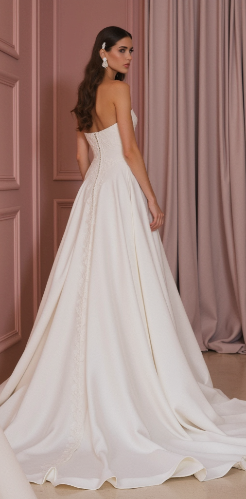 Elegant A-Line Wedding Dress with a Sweetheart Neckline