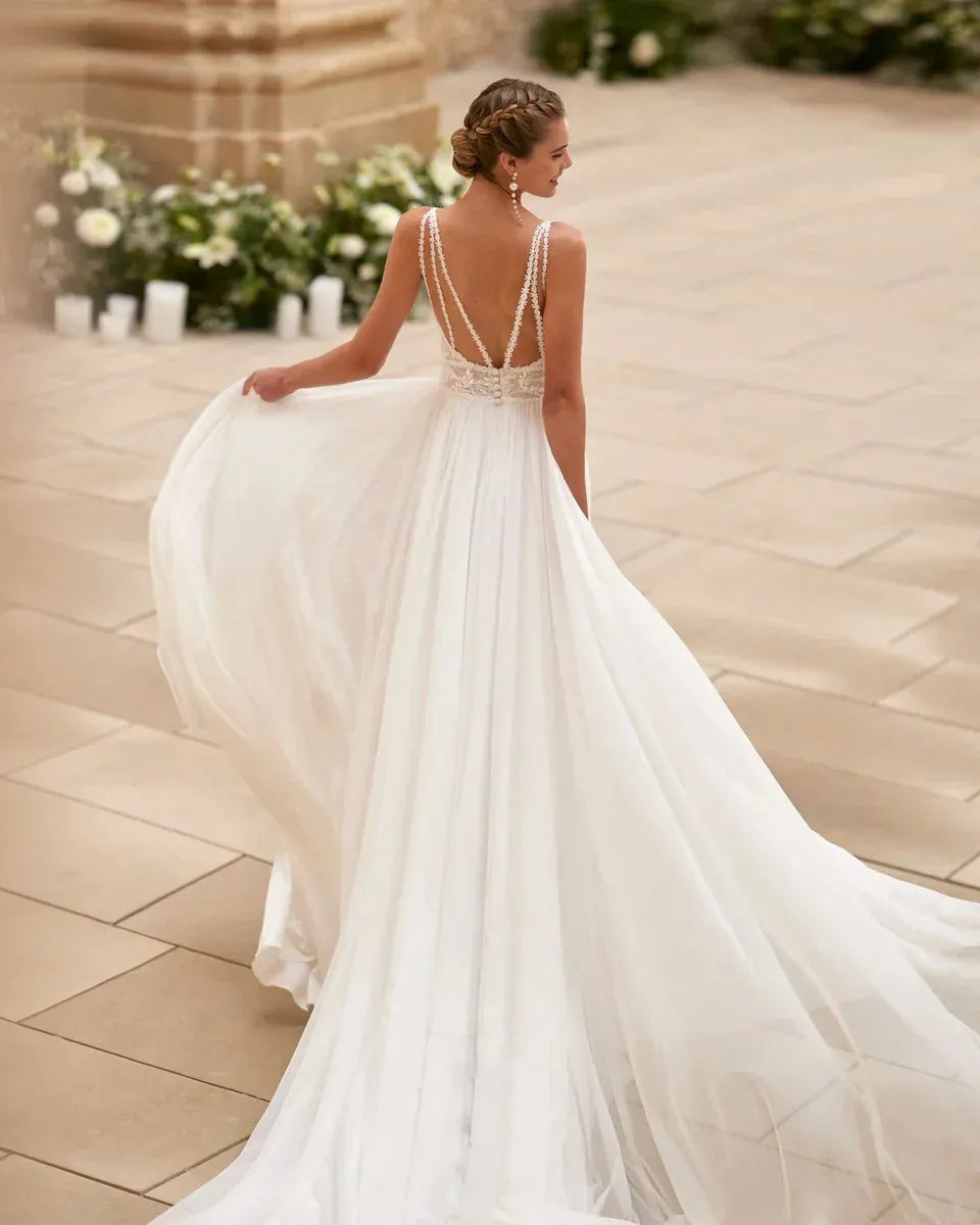 Crafted in Muss with Lace and Beadwork Details Wedding Dress Modern Princess Bridal Gown Bow Satin Court Train Mermaid Satin Vestido De Novia Satin