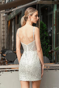 Short Wedding Dress with Straps and a Zippered Back Satin Modern Vestido De Novia Mermaid Princess Court Train White Sleeves Bridal Gowns Satin