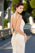Luxury V-Neck Spaghetti Straps Lace Sleeveless Appliques Mermaid Wedding Dress For Bride Pattern Backless Bridal Gown