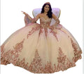 Quince Dress | Sweetheart Quinceanera Dresses For 15 Party Detachable Sleeves Applique Formal Birthday Princess Gowns HOT
