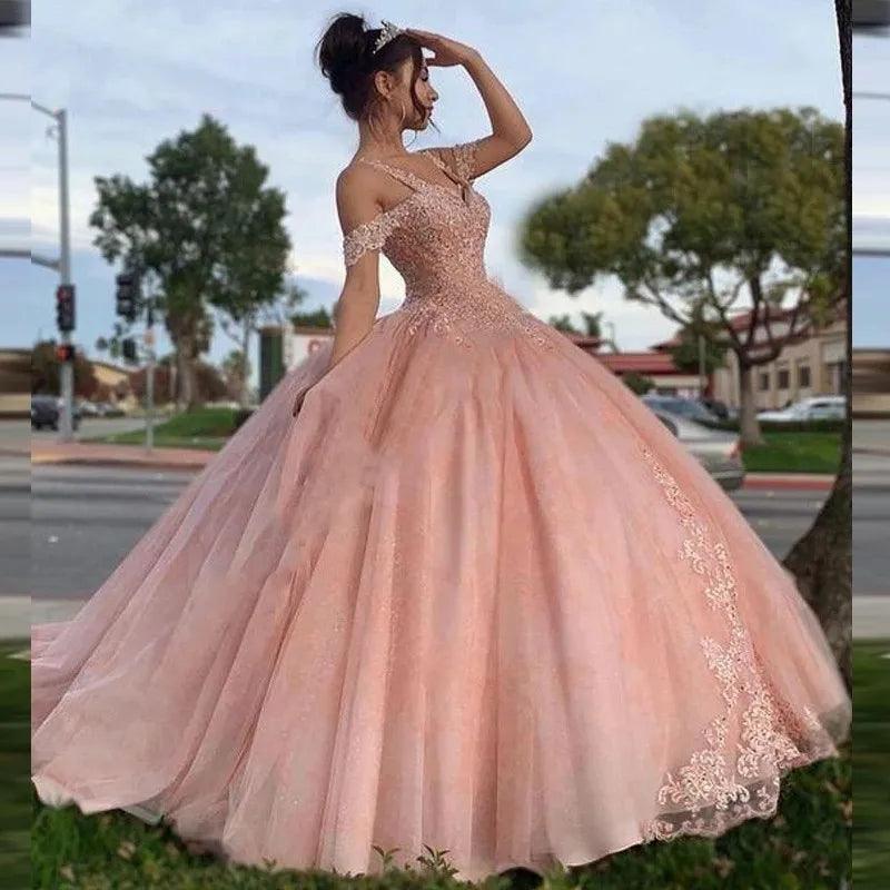 Quince Dress | Strap Ball Gown Quinceanera Dresses 15 Party Sexy Sweetheart Lace Vestidos De Debutante Birthday Ballkleid Hot
