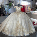 Quince Dress | Glittering Quinceanera Dresses Vestidos De Años Ivory Champagne Lace Princess Dress Birthday Party Gowns Corset ivory champagne