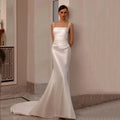 detachable 2 In 1 Mermaid Wedding Dress Bead Organza With Embroidery Sweetheart Back Backless Bride Sleeveless Vestido De Novia No tailing 50cm Satin