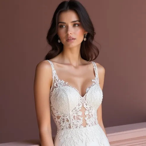 Sexy Mermaid Wedding Dress with a Flattering Fit for a Stunning Shape