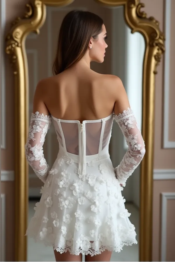 Short Wedding Dress for Destination Weddings, Easy to Pack and Wear