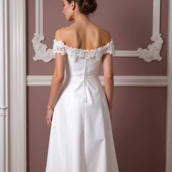 Glamorous Short Wedding Dress and Mini Dress with a Fitted Silhouette and Beading