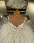 Gorgeous Women's Wedding Dresses Shiny Bead String Elegant Sweetheart A-Line Princess Bridal Gowns Formal Beach Party Plus Size