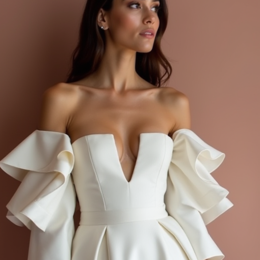 Sexy White Mini Short Wedding Dress with a High Slit for a Bold and Daring Bridal Look