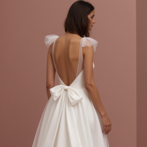 Dreamy White Princess Bridal Gown with Beaded Bodice and Cathedral-Length Train