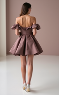 Romantic Brown Evening Dress & Prom Dress with Fitted Bodice and Dreamy Layers