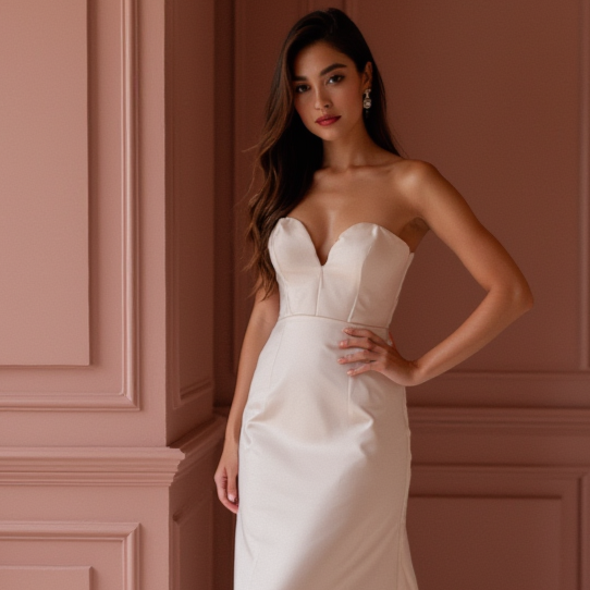 Luxurious White A-Line Bridal Gown with Crystal Beading and Embellished Waistline