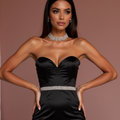 Elegant Black Evening Dress & Prom Dress with Jeweled Bodice for a Luxe Look