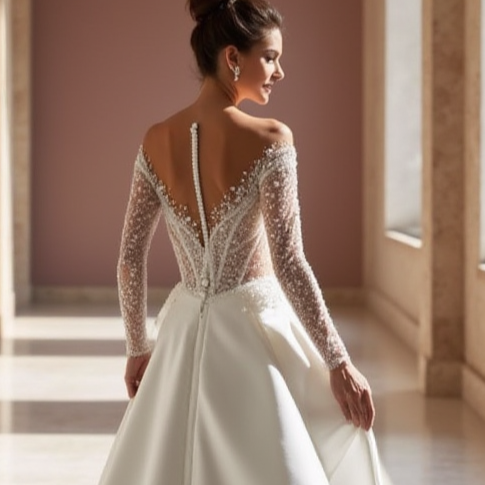 Elegant Princess Wedding Dress with a Classic and Timeless Design