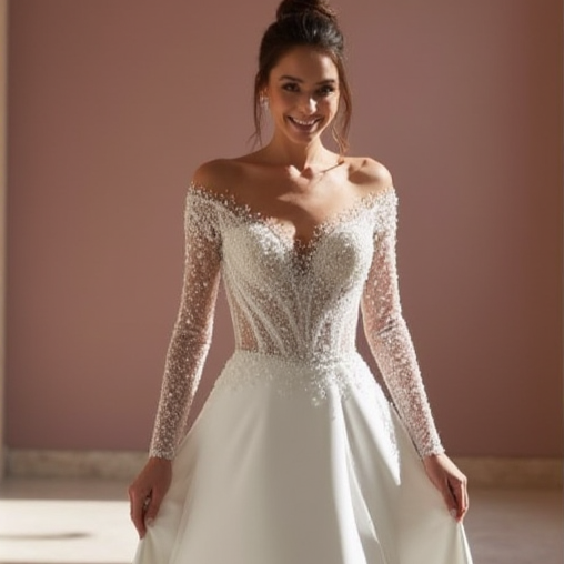 Elegant Princess Wedding Dress with a Classic and Timeless Design
