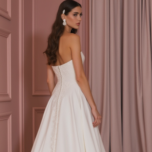 Elegant A-Line Wedding Dress with a Sweetheart Neckline