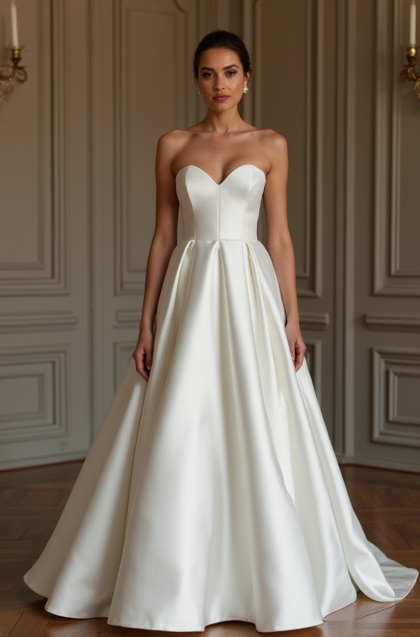 Enchanting White Princess Wedding Dress for a Storybook-Inspired Bridal Look