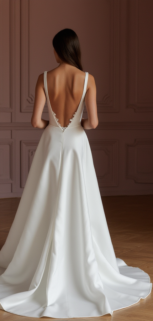 A-Line Wedding Dress with a Corset Bodice for a Flattering Shape