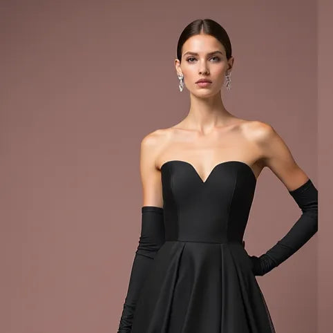 Black Wedding Dress with a Victorian-Inspired Gothic Silhouette