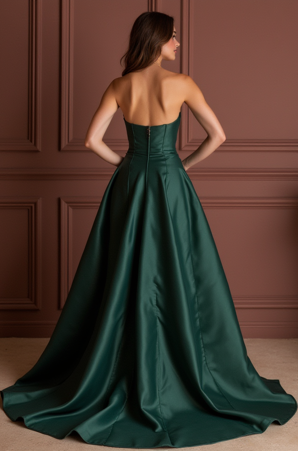 Glamorous Evening Dress and Prom Gown with Lace Appliqué for a Romantic Feel