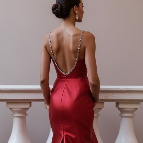 Sophisticated Prom Dress and Evening Gown with a High Neck for a Modest Look
