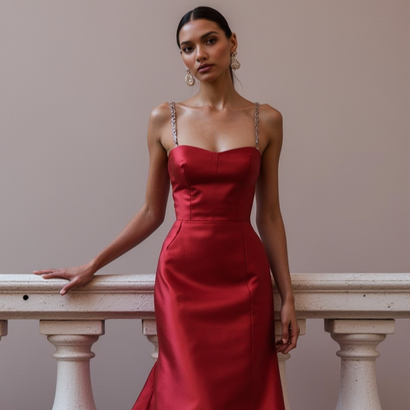 Sophisticated Prom Dress and Evening Gown with a High Neck for a Modest Look