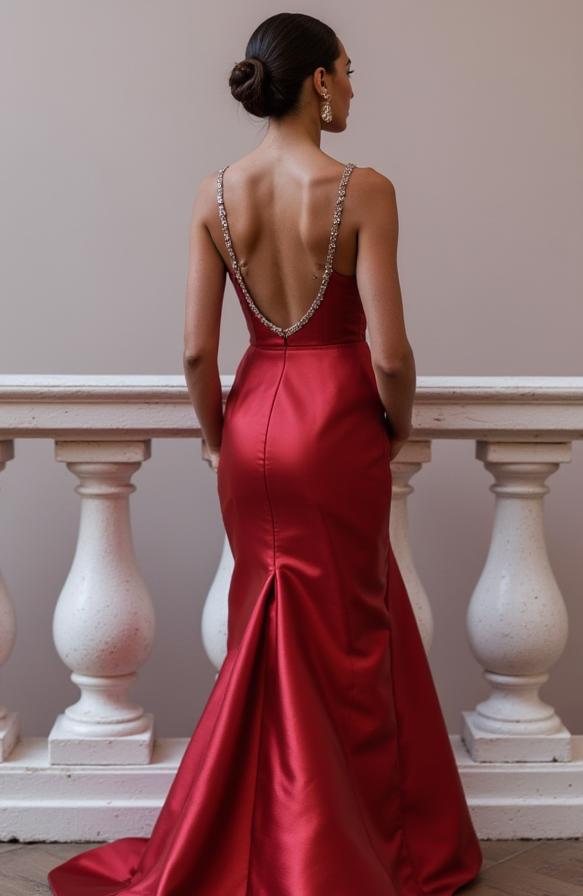 Sophisticated Prom Dress and Evening Gown with a High Neck for a Modest Look