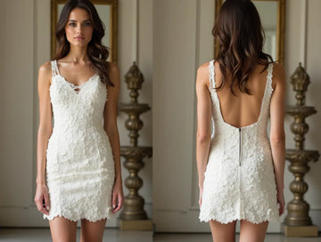 Short Wedding Dress for Elopement, Beach, and Destination Weddings